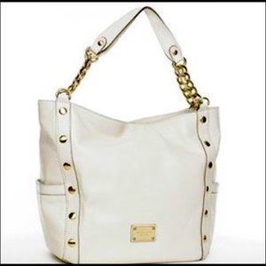 MK White Delancy jumbo large tote!